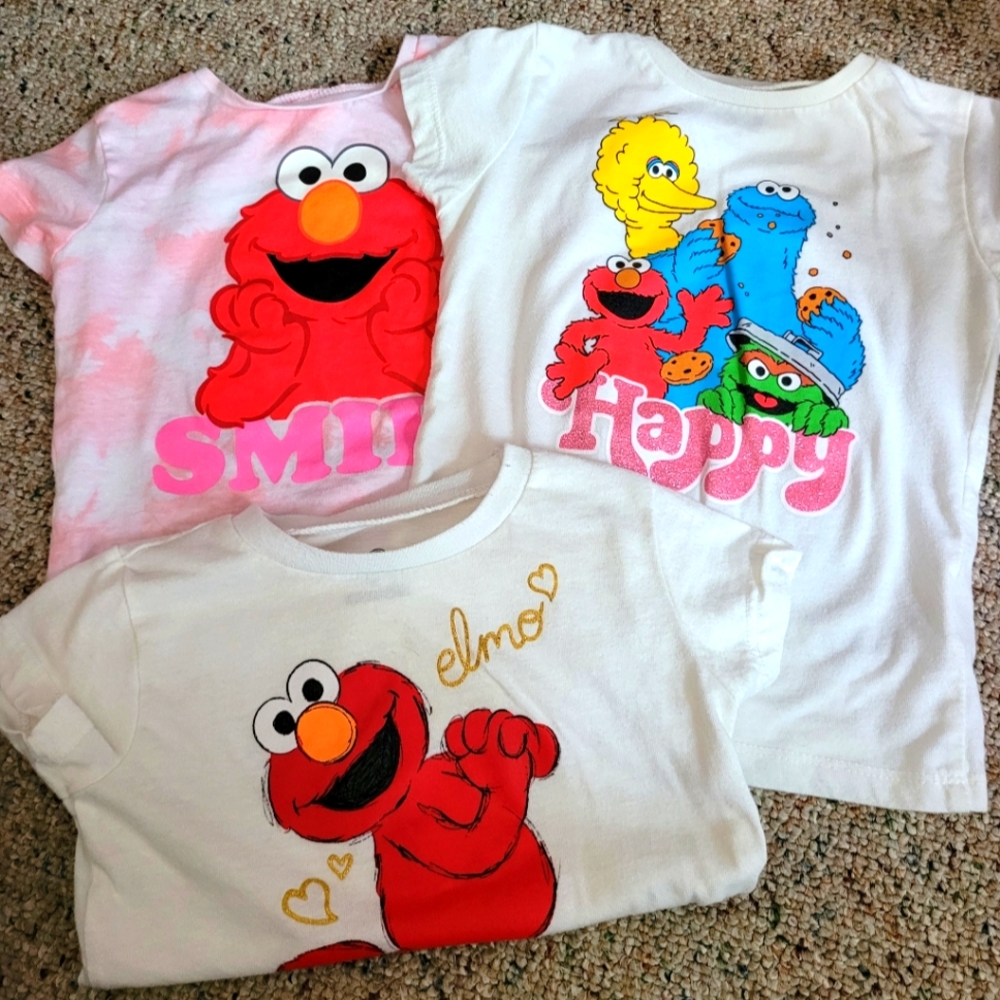 Carter's Elmo and Sesame Street 3t tops